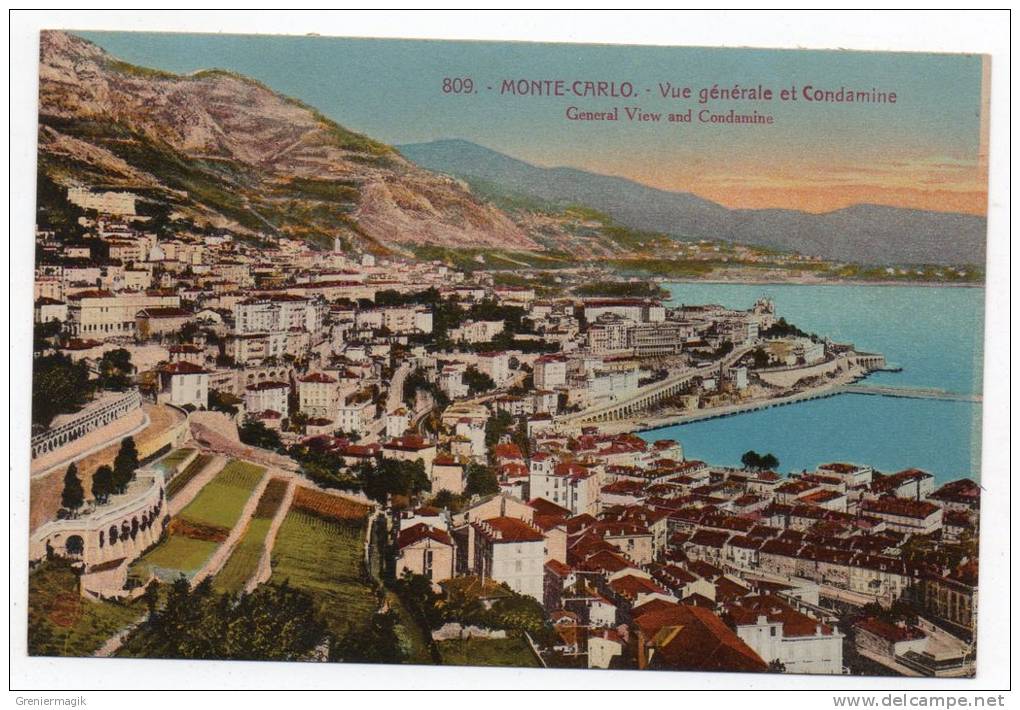 Cpa Monte-Carlo - Vue Générale Et Condamine - La Condamine