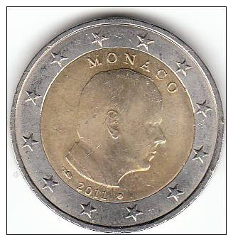 2 EURO MONACO  PRINCE ALBERT 2011 - Monaco