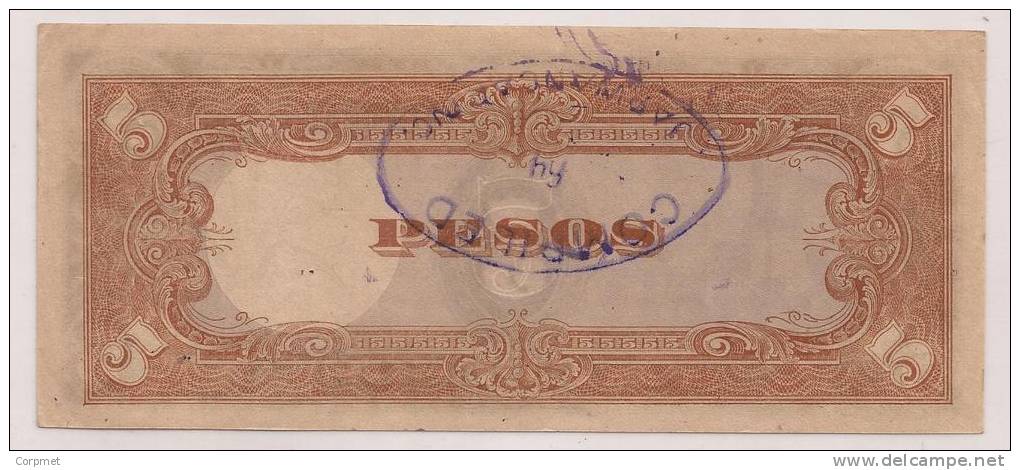 PHILIPPINES - 1943  JAPANESE OCCUPATION - WWII - # 110 - 5 PESOS - UNC - With Cancel At Back COMPILED By.. (see Scan 3) - Philippines