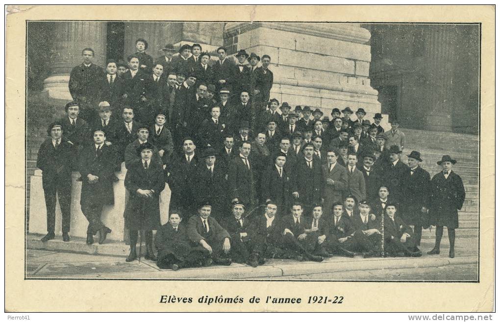 BELGIQUE - BRUXELLES - Ecole Supérieure LOGELAIN -  Elèves Diplômés De L´année 1921-1922 - Bildung, Schulen & Universitäten