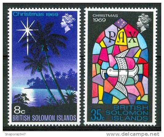 1969 Isole Solomone Natale Christmas Noel Set MNH** D315 - British Solomon Islands (...-1978)
