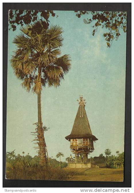 Timor Oriental Portugal Maison Traditionnelle Lulic (sacré) Tetuala CP 1960 East Timor Sacred Traditional House Postcard - Timor Oriental