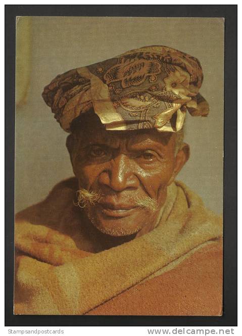 Timor Oriental Portugal Tête De Vieux Carte Postale Circa 1960 East Timor Old Man Head Postcard - Oost-Timor