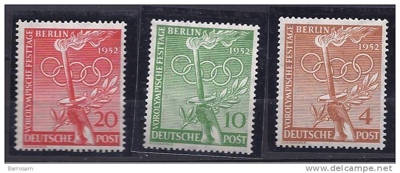 Berlin1952: OLYMPICS Michel88-90(Scott9N81-3)mnh** - Unused Stamps