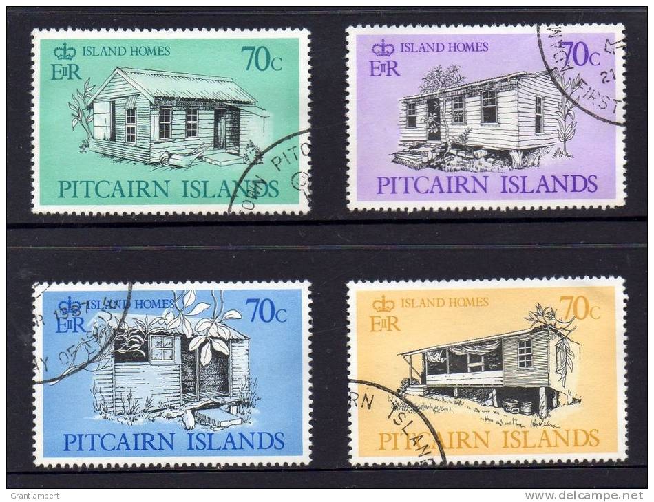 Pitcairn Islands 1987 Homes Set Of 4 Used - Islas De Pitcairn