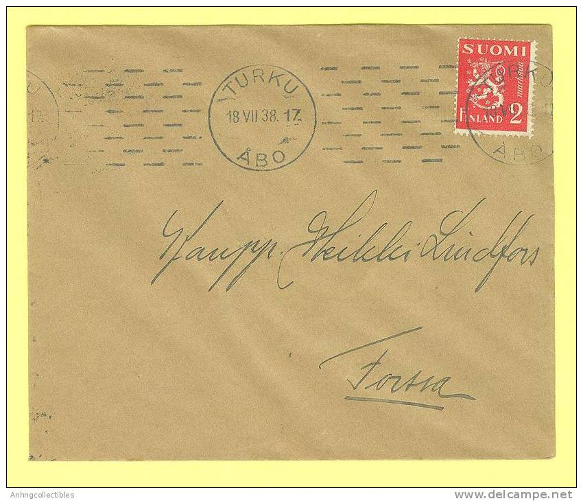 Finland Cover - 1938 Postmark - Lettres & Documents