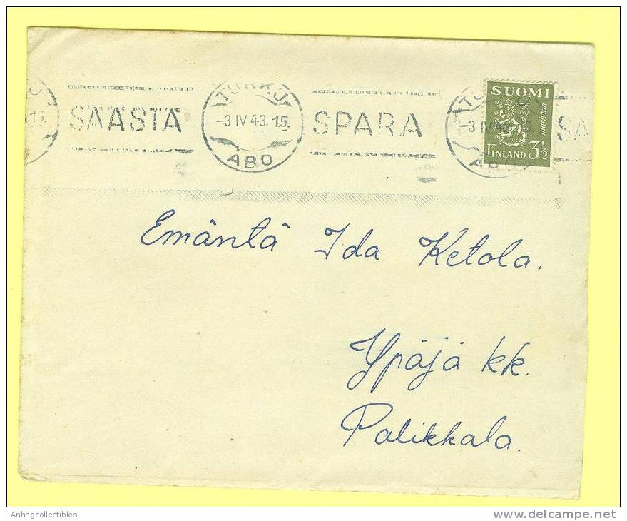 Finland: Old Cover 1943 Postmark - Covers & Documents