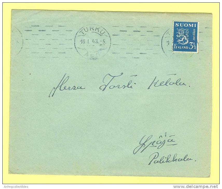 Finland: Old Cover 1943 Postmark - Covers & Documents