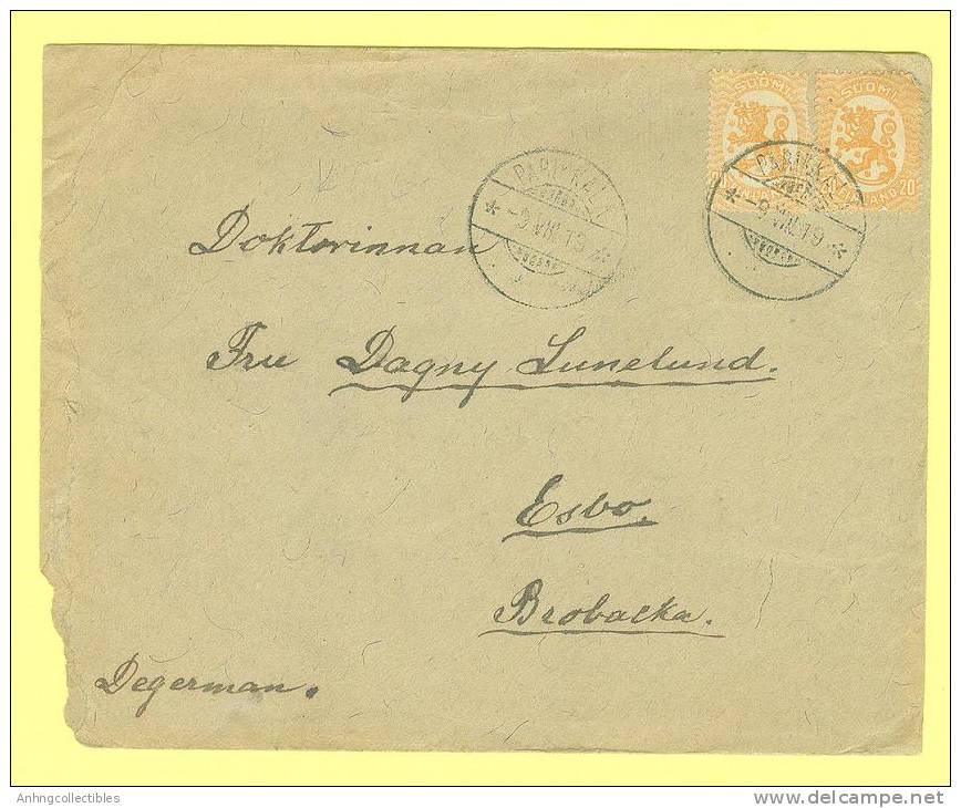 Finland: Old Cover 1919 Postmark - Lettres & Documents