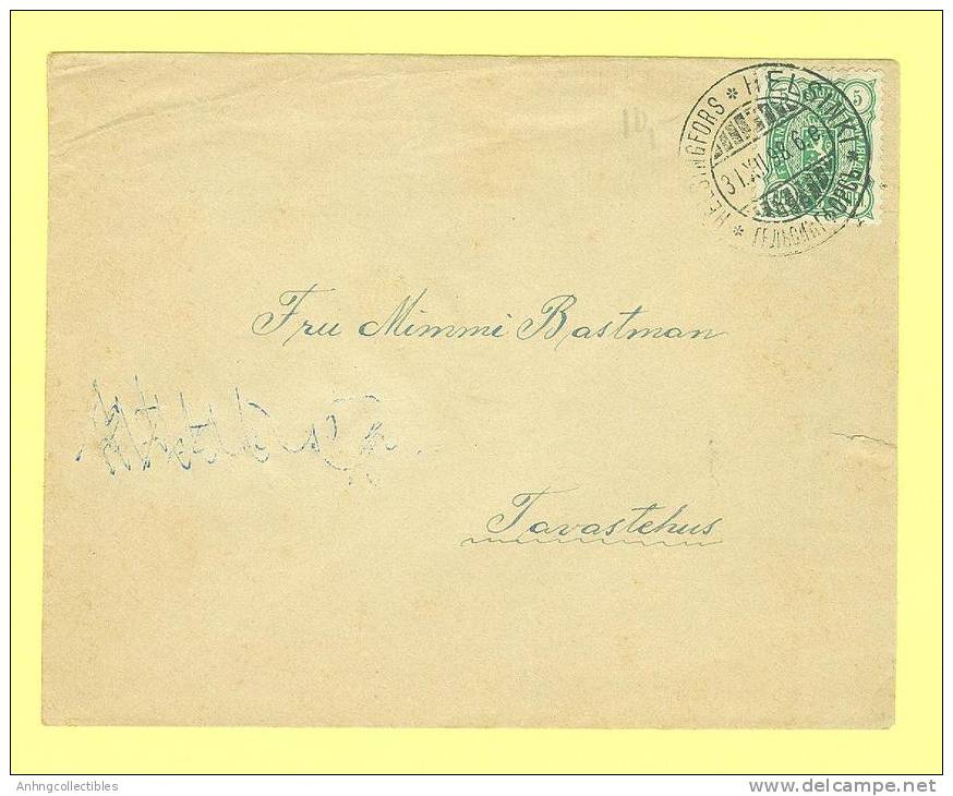 Finland Old Cover - 1898 Postmark - Rare - Briefe U. Dokumente