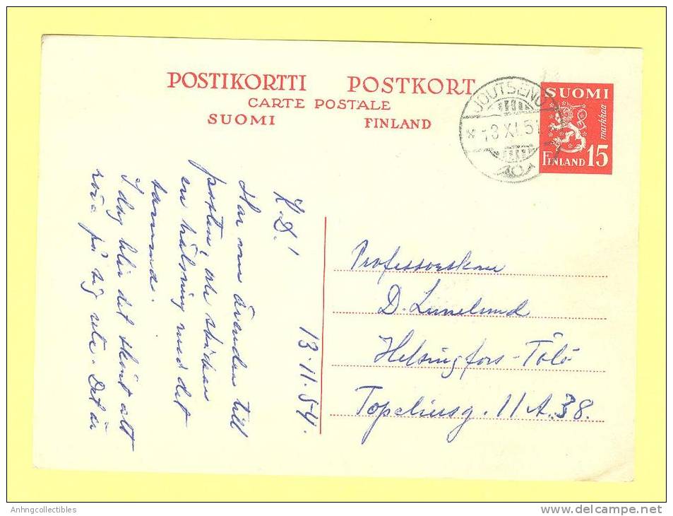 Finland Old Cover - 1951 Postmark - Lettres & Documents