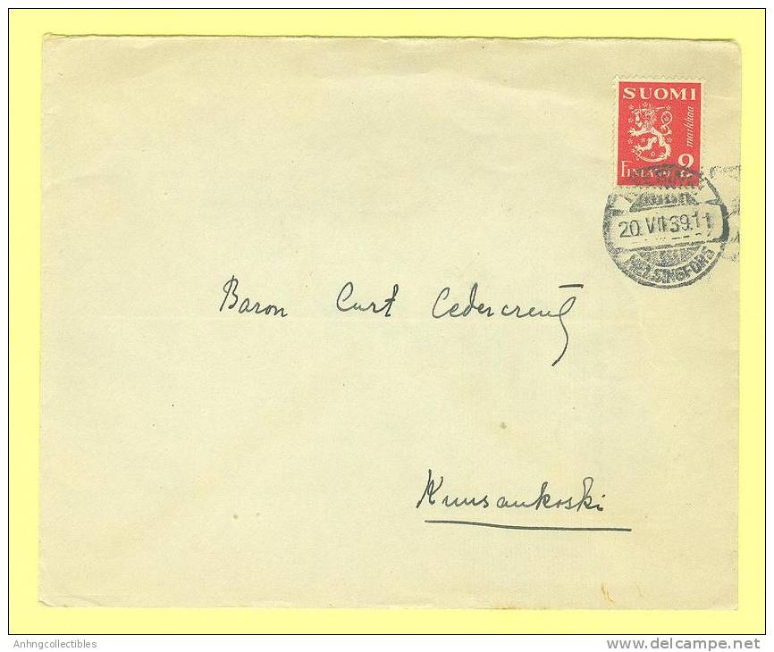 Finland Old Cover - 1939 Postmark - Covers & Documents