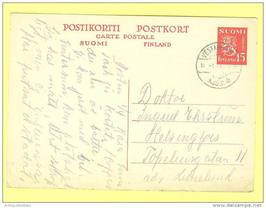 Finland Cover: - Lettres & Documents
