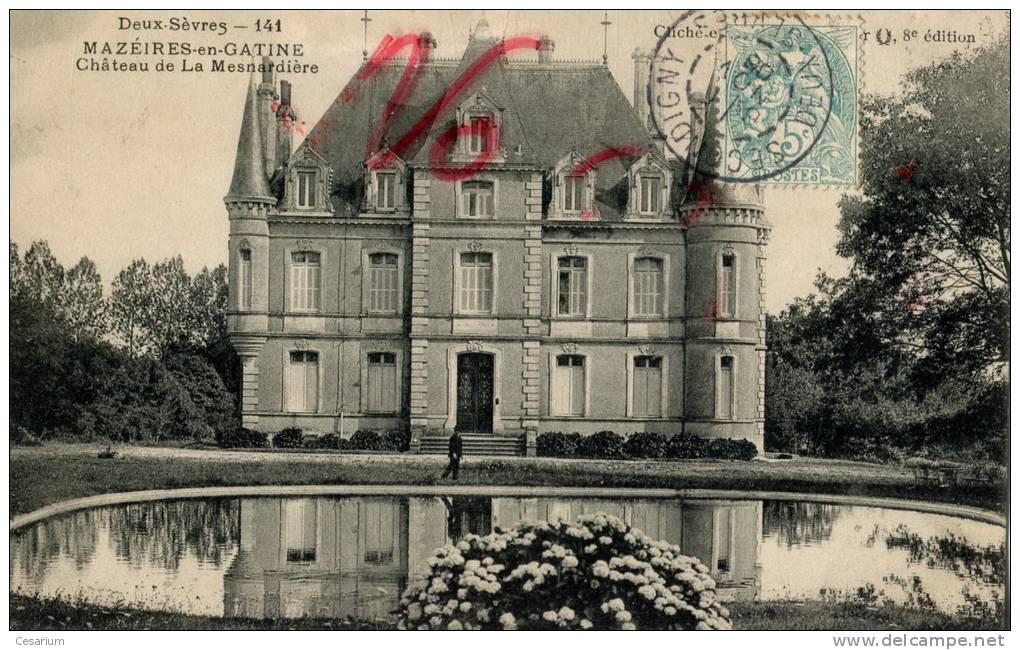 79 Mazières En Gatine, Chateau De La Ménardière, CPA Très Bel'état, - Mazieres En Gatine