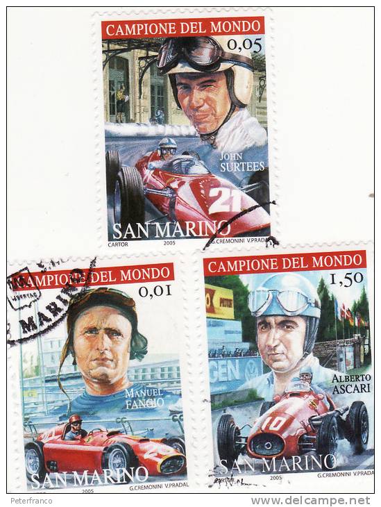 P - 2005 San Marino - I Campioni Del Mondo Della Ferrari - Used Stamps