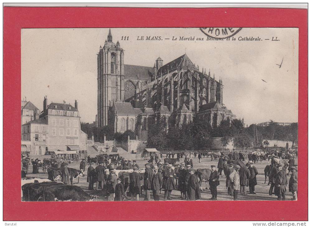 LE MANS --> Le Marché Aux Bestiaux Et La Cathédrale - Le Mans