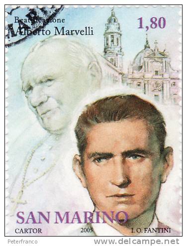 P - 2005 San Marino - Beato Alberto Marvelli - Used Stamps