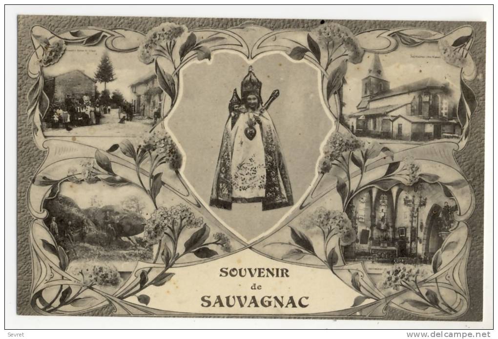 SAUVAGNAC.- Souvenir. Vues Multiples - Oradour Sur Vayres