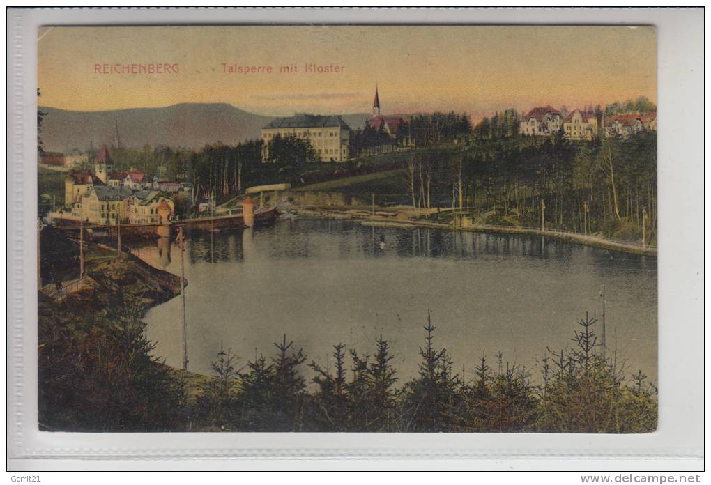 BÖHMEN & MÄHREN, REICHENBERG / LIBEREC, Talsperre Mit Kloster 1908 - Sudeten