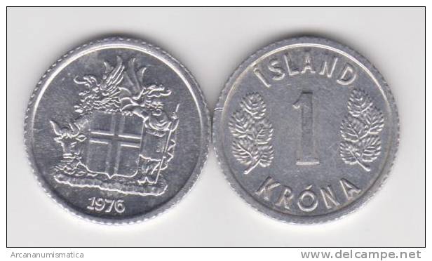 Islandia 1 Corona 1.976 Aluminio KM#23 SC/UNC     T-DL-10.327 - Iceland