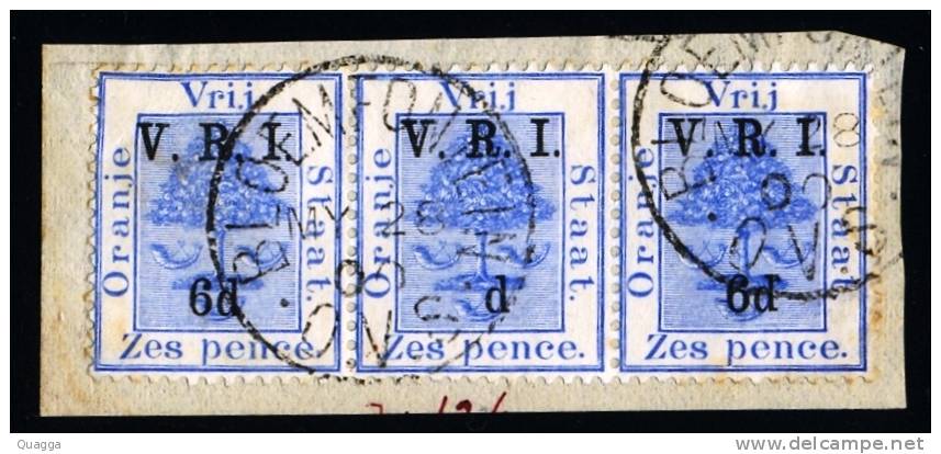 Orange Free State 1900. 6d Blue With MISSING ´6´ Variety. SACC 56b, SG 109b. - Oranje-Freistaat (1868-1909)