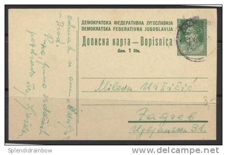 AK YUGOSLAVIA-postal Stationery-1945. - Postwaardestukken