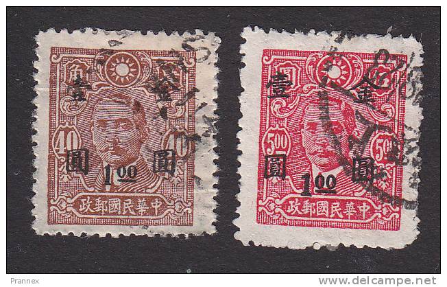 China, Scott #861, 863, Used, Dr. Sun Yat-sen Surcharged, Issued 1948 - 1912-1949 République