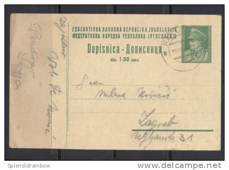 AK YUGOSLAVIA-Makarska-postal Stationery-1946. - Postwaardestukken
