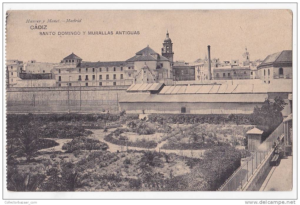 Espa&ntilde;a Tarjeta Postal Cadiz  Santo Domingo Y Murallas Antiguas - Postcard AK Cpa (W3_640) - Cádiz