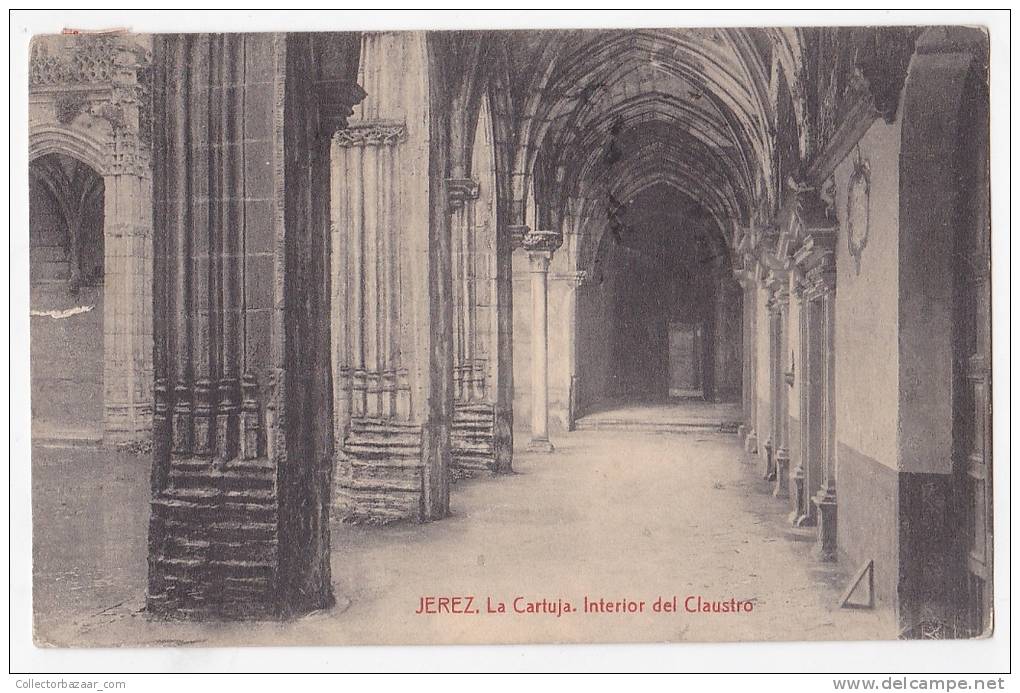 Espa&ntilde;a Tarjeta Postal Jerez Clausto De La Cartuja - Postcard AK Cpa (W3_652) - Cádiz