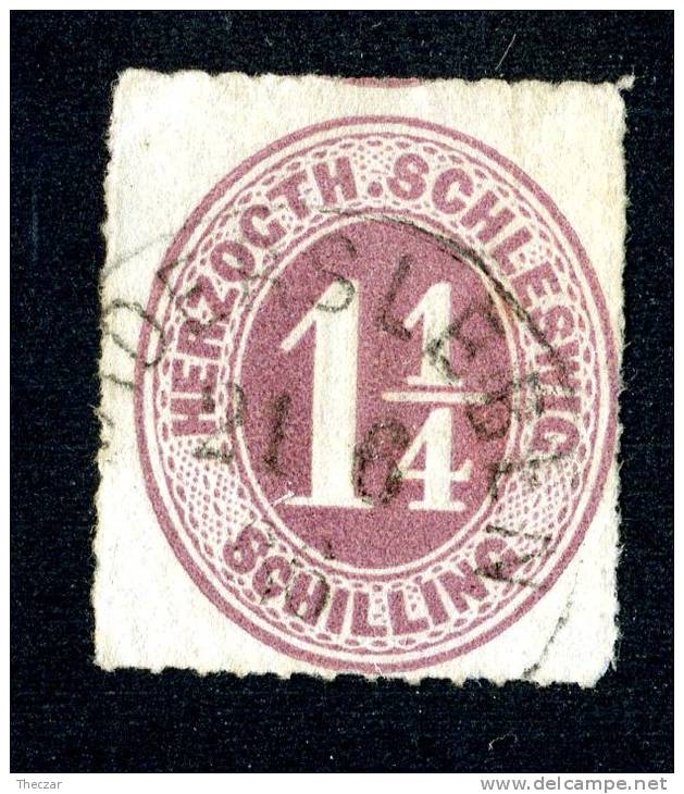 GS3) Schleswig-Holstein 1865 Mi.#14 Used - Schleswig-Holstein
