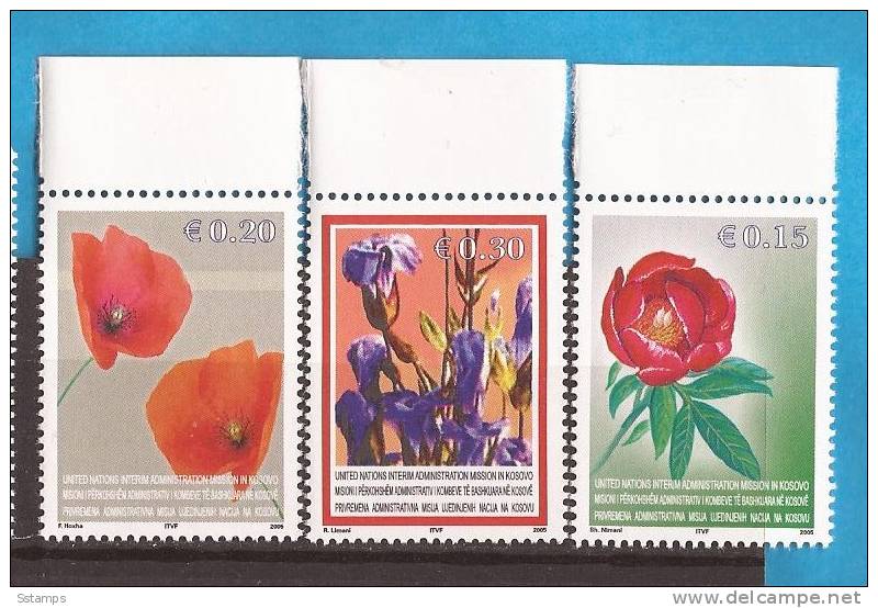 2005 X  28-30 KOSOVO UNMIK SRBIJA SERBIA FLORA MNH - Kosovo