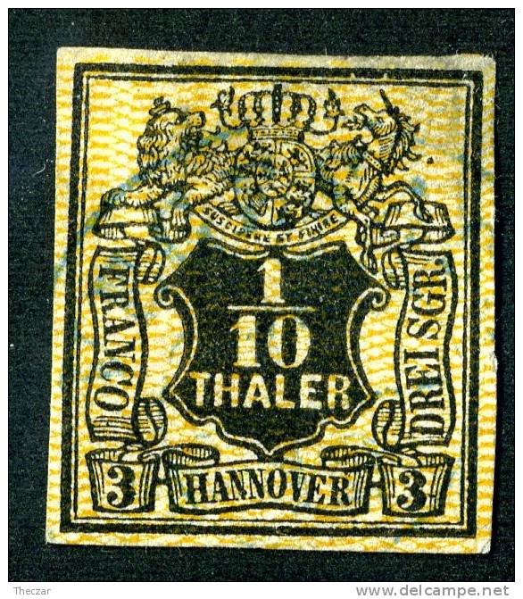 GS-34)  Hanover 1855  Mi.#7b  Used  Cat: (350.-euros) - Hanover