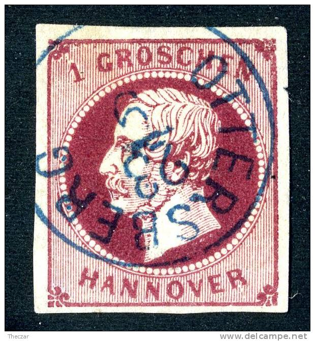 GS-37)  Hannover 1859  Mi.# 14d  Used Cat. (110.-euros) - Hanover