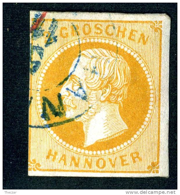 GS-38)  Hannover 1859  Mi.# 16a  Used Cat. ( 75.-euros) - Hannover