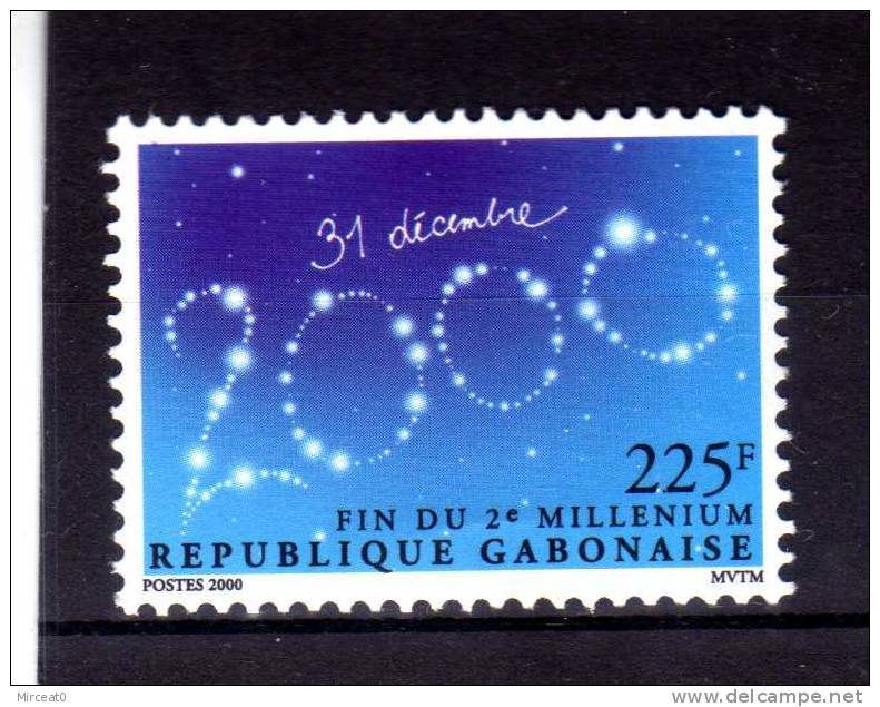 GABON  2000   MNH   -  " FIN DU 2e MILLENAIRE "  -  1 VAL. - Gabon (1960-...)