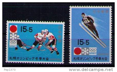 JAPON 1971 - JJOO DE SAPPORO  - YVERT 1000-1001 - Neufs