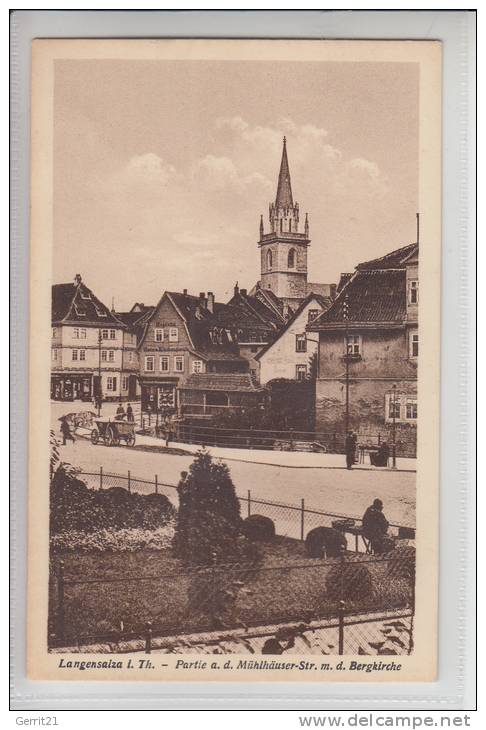 0-5820 LANGENSALZA, Partie A.d. Mühlhäuser-Str. & Bergkirche - Bad Langensalza