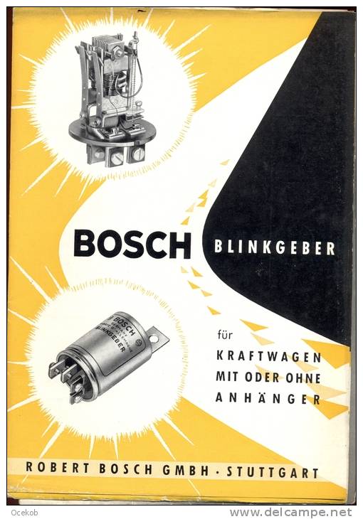 Brochure Bosch Stuttgart - Auto - Blinkgeber Fur Kraftwagen - Herstelhandleidingen