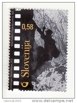 2202/ Slowenien Slovenia 2012 Mi.No. 984 ** MNH Movie Film Kamera Actor Acteur Mountains Alpe Alps  Berge Climber - Escalada