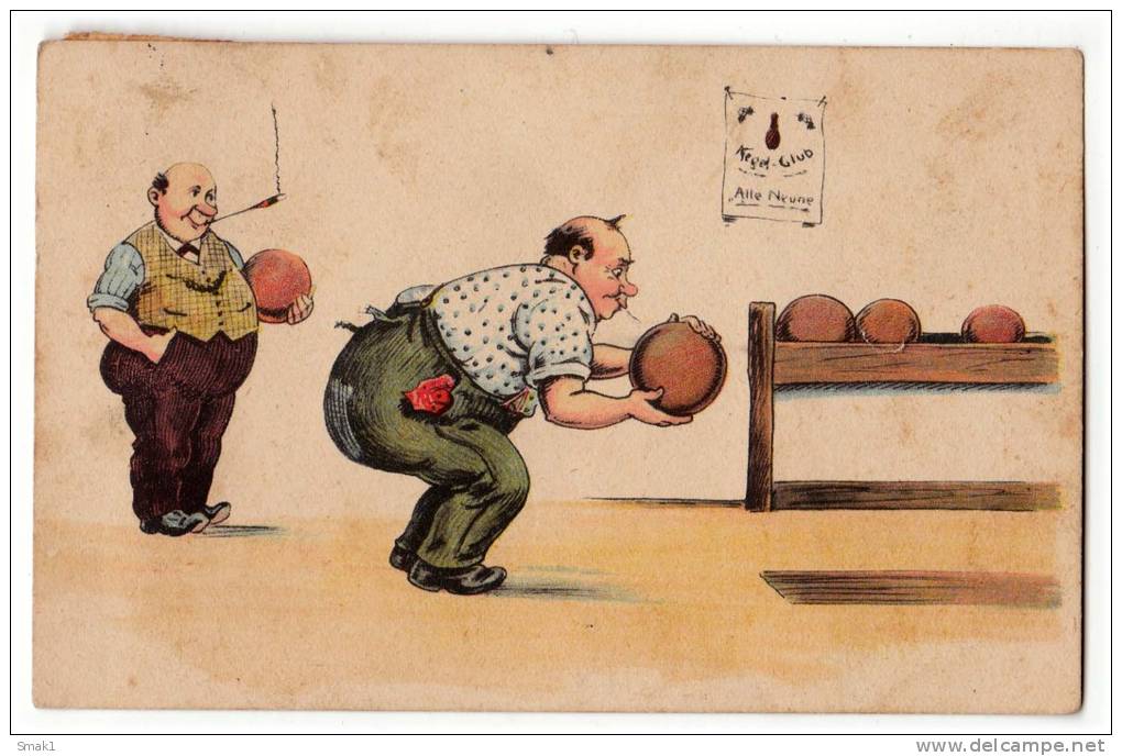 SPORTS BOWLING KEGEL CLUB WSBS Nr. 642 OLD POSTCARD 1930. - Bowling