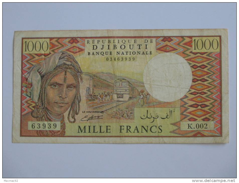 1000 Francs 1979-1988 - République De DJIBOUTI - Banque Nationale - - Gibuti