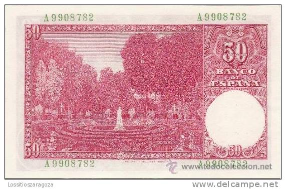 España Billete De 50 Pesetas Del Año 1951 , Pick 141, Estraordinariamente Buena Conservación + - 50 Peseten