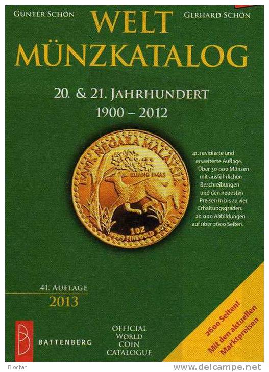 Schön Welt-Münzkatalog 2013 Neu 50€ Münzen 20/21.Jahrhundert A-Z Coins Of The World Europa Amerika Afrika Asien Oceanien - Autres – Asie