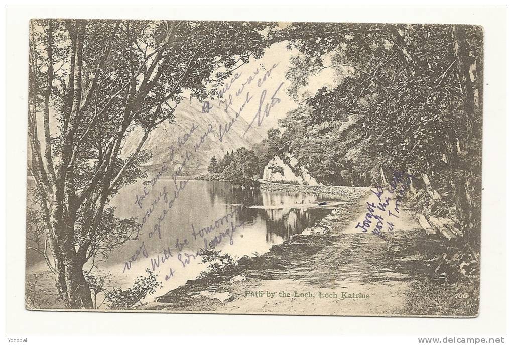 Cp, Ecosse, Path By The Loch, Loch Katrine, Voyagée - Stirlingshire