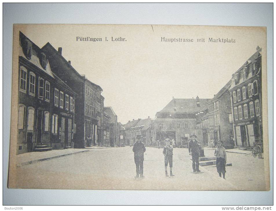 Puttelange - 1919 - Vue De Village Et Place Du Marché Hauptstrasse Mit Marktplatz - Puttelange