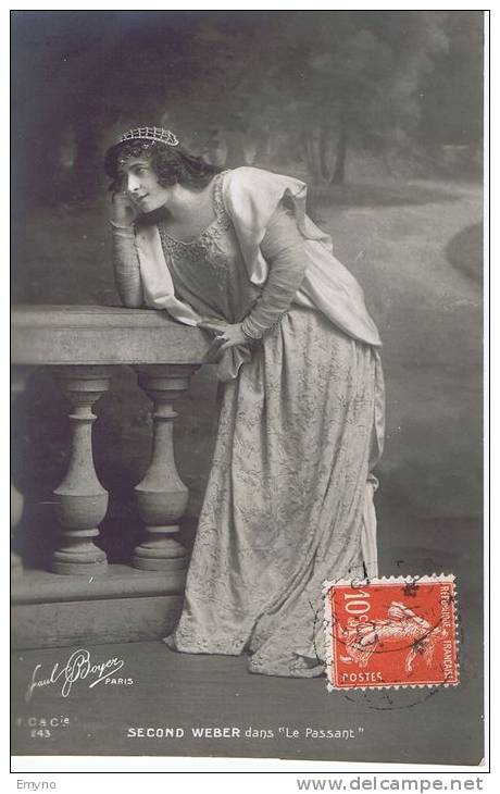 Cpa Segond (Second) Weber , Actrice 1900, Comédie Française Dans "Le Passant" - Theater
