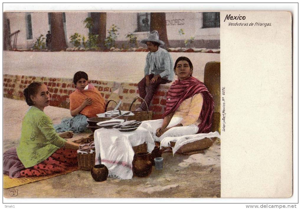 AMERICA MEXICO FRIED FOOD VENDORS LATAPY AND BERT Nr. 6976 OLD POSTCARD - Mexico