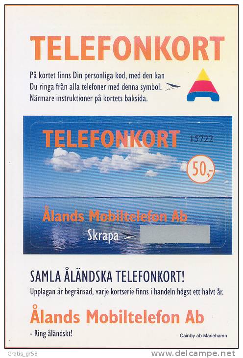 Aland - Prepay 50 Mk, View Of The Sea, 1997, 5000ex, Mint - Aland