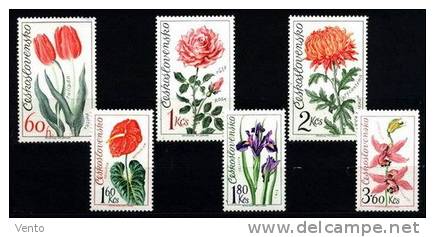 CS 1973 Mi 2147-52 Flowers ** - Unused Stamps